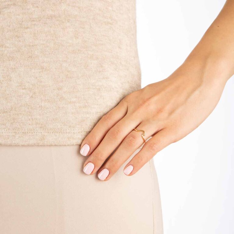 انگشتر طلا موج پرسته