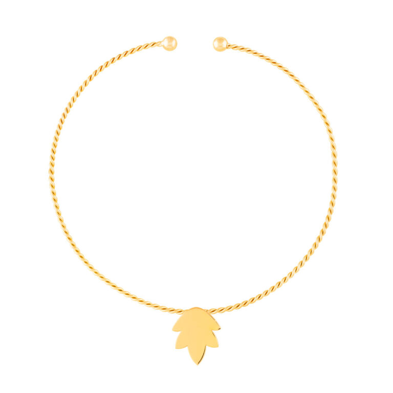 گردنبند طلا چوکر برگ ایشتار