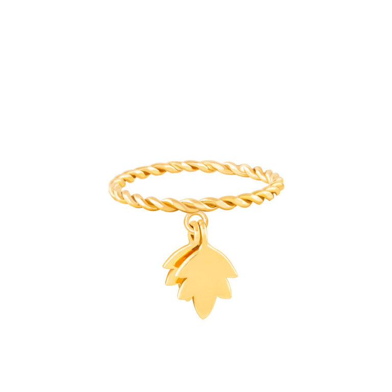 انگشتر طلا برگ ایشتار پرسته