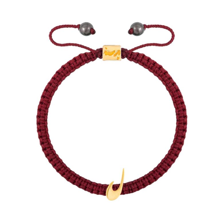 دستبند طلا بافت حرف ل