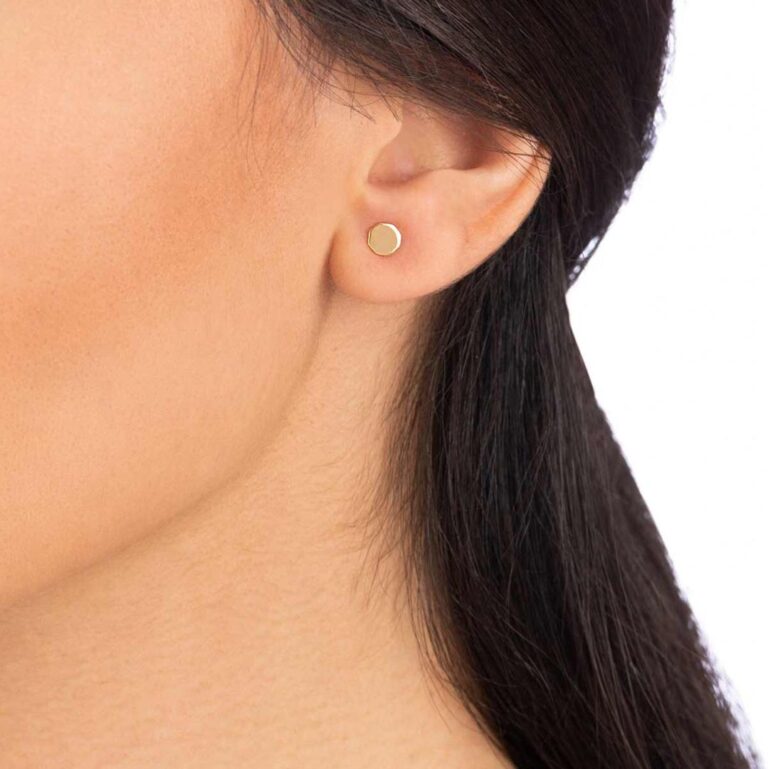 گوشواره طلا دایره کوچک