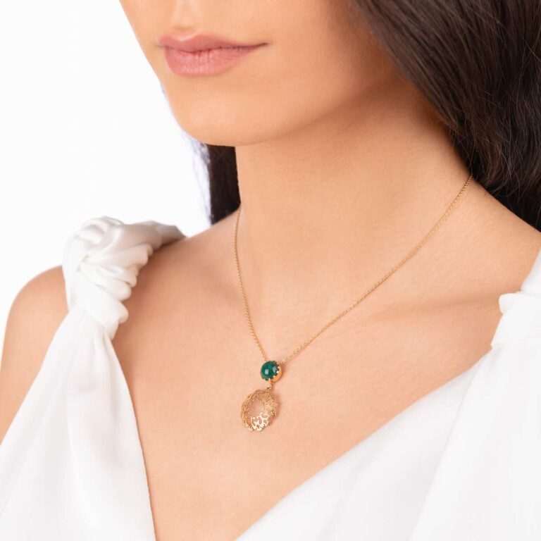 گردنبند طلا گل اسلیمی