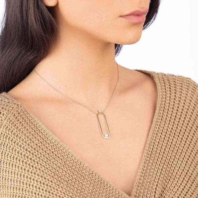 گردنبند طلا لونا و بیضی