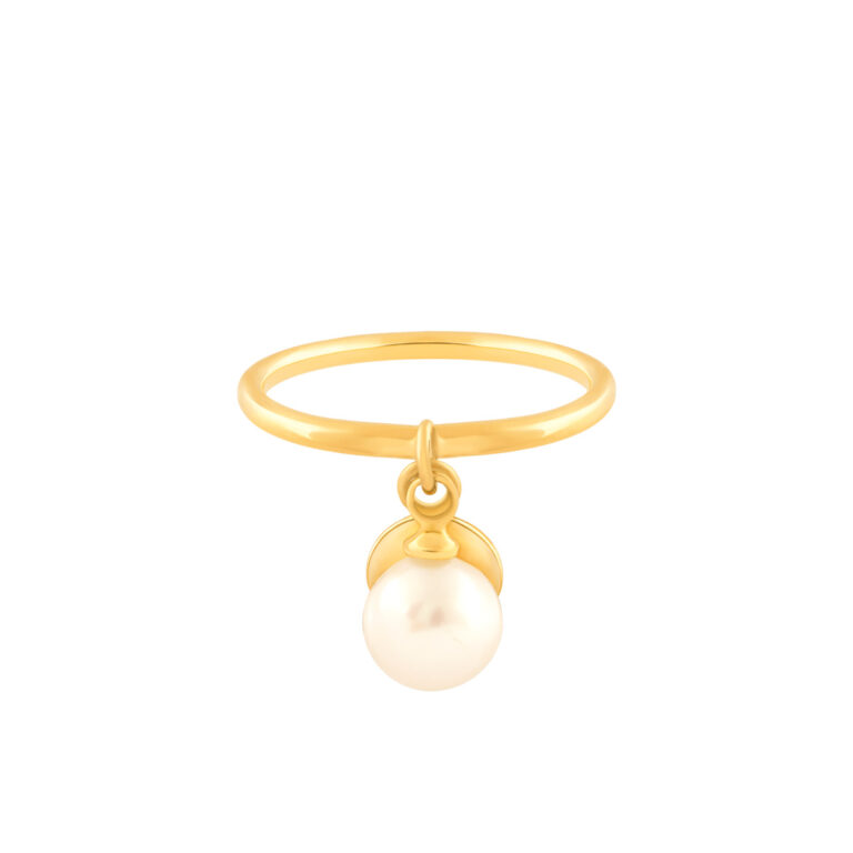 انگشتر طلا مروارید و دایره حکاکی