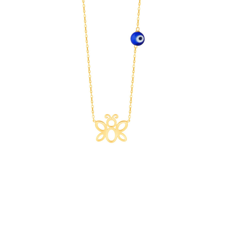 گردنبند طلا بچه گانه پروانه