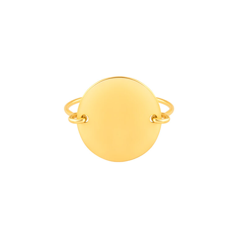 انگشتر طلا دایره حکاکی