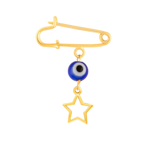 سنجاق سینه طلا بچه گانه ستاره توخالی