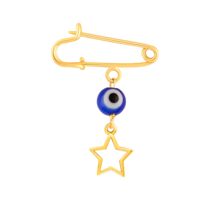 سنجاق سینه طلا بچه گانه ستاره توخالی