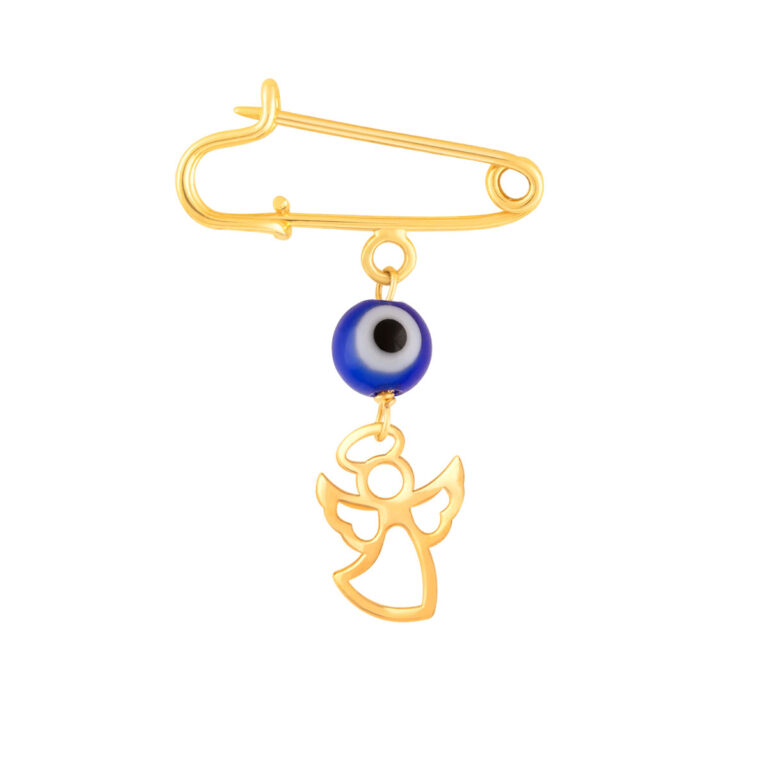 سنجاق سینه طلا بچه گانه فرشته توخالی