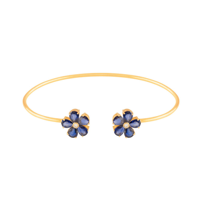 النگو طلا MULTICOLOR یاقوت کبود