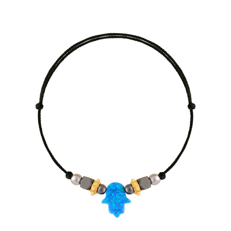 دستبند طلا بافت دست Hamsa و واشر