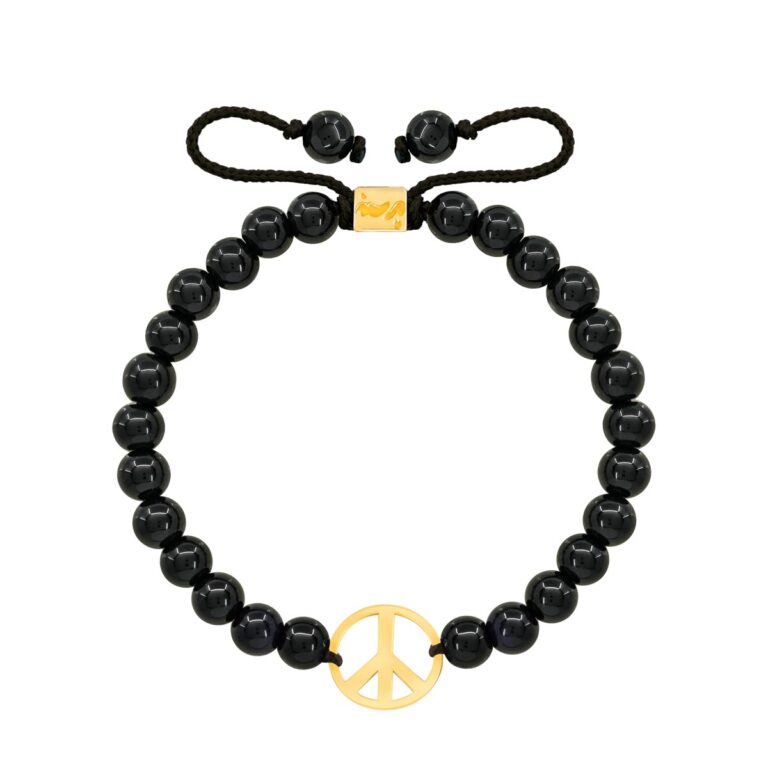 دستبند طلا سنگی PEACE