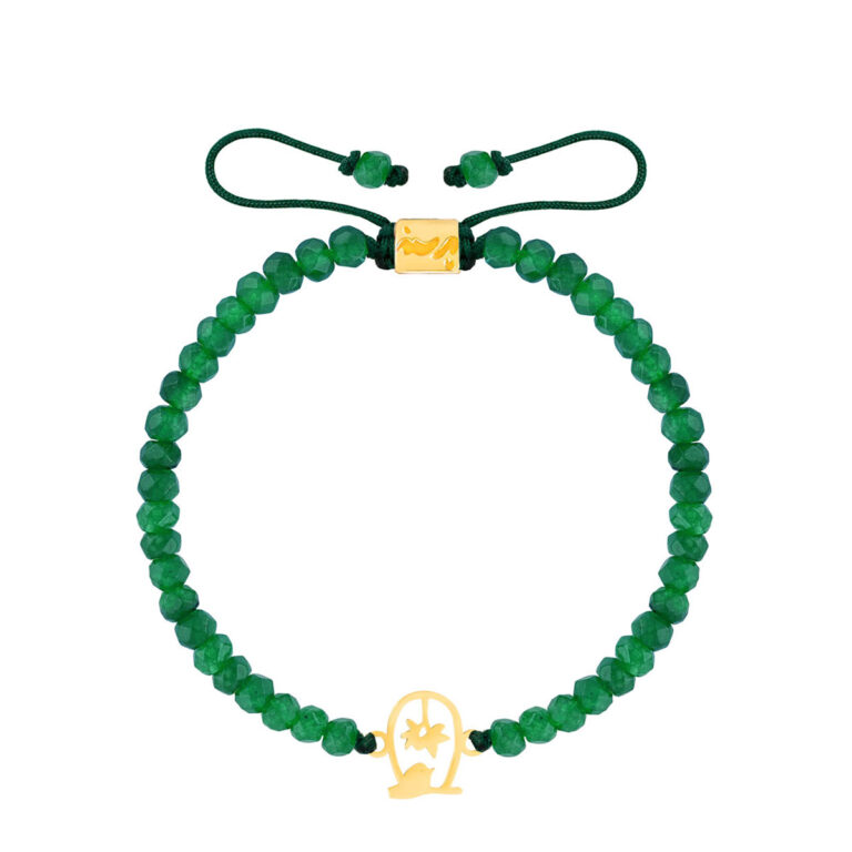 دستبند طلا سنگی جوجه و قفس