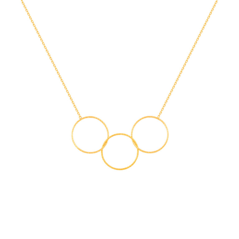 گردنبند طلا سه دایره