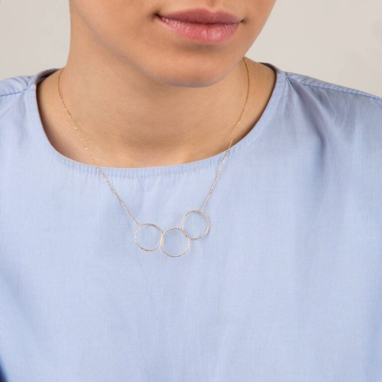 گردنبند طلا سه دایره