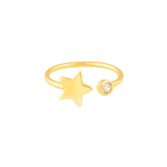 انگشتر طلا ستاره و لونا