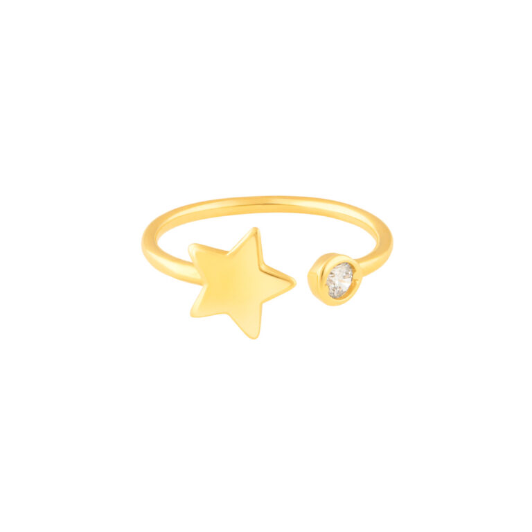 انگشتر طلا ستاره و لونا