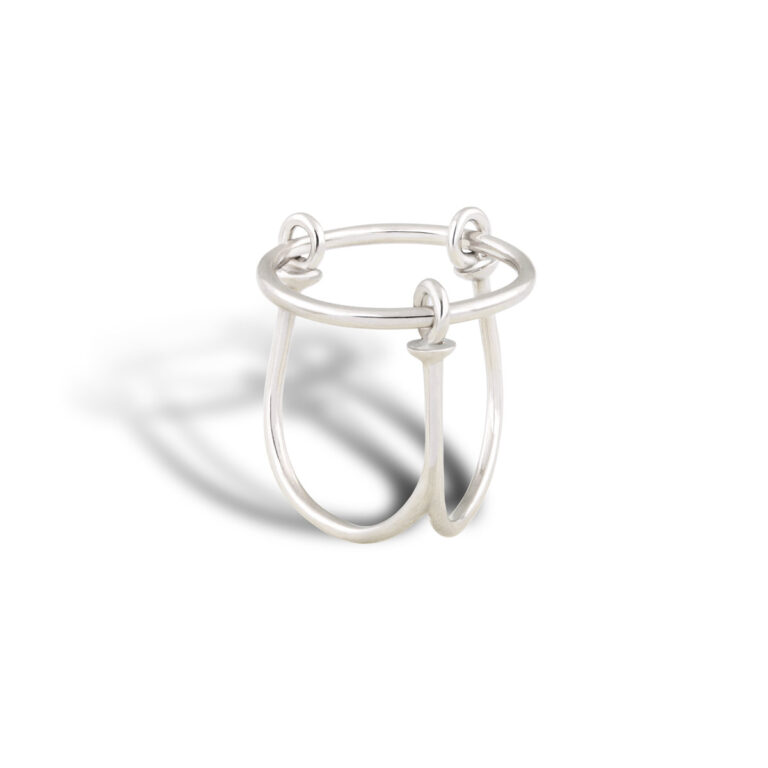 انگشتر طلا سه رینگ استوانه