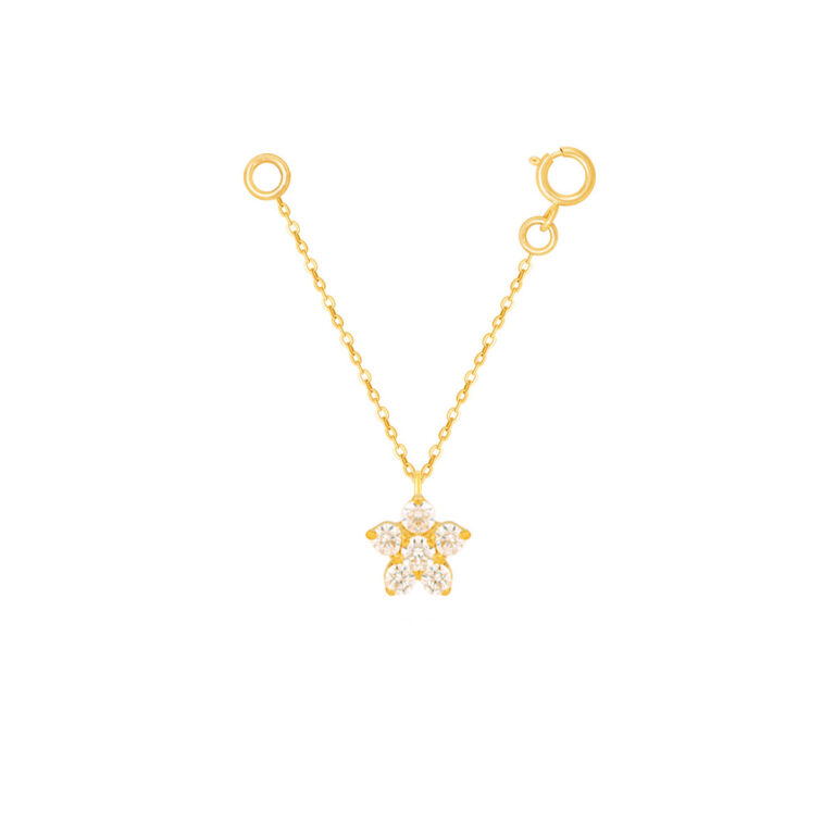 آویز ساعت طلا گل نگین دار