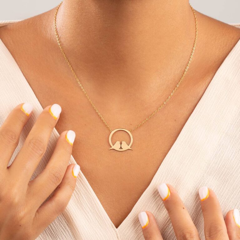 گردنبند طلا دو پرنده - تصویر 3