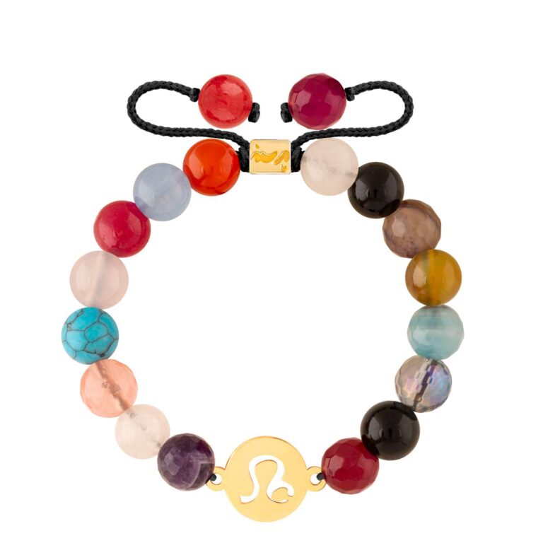 دستبند طلا سنگی نماد ماه مرداد