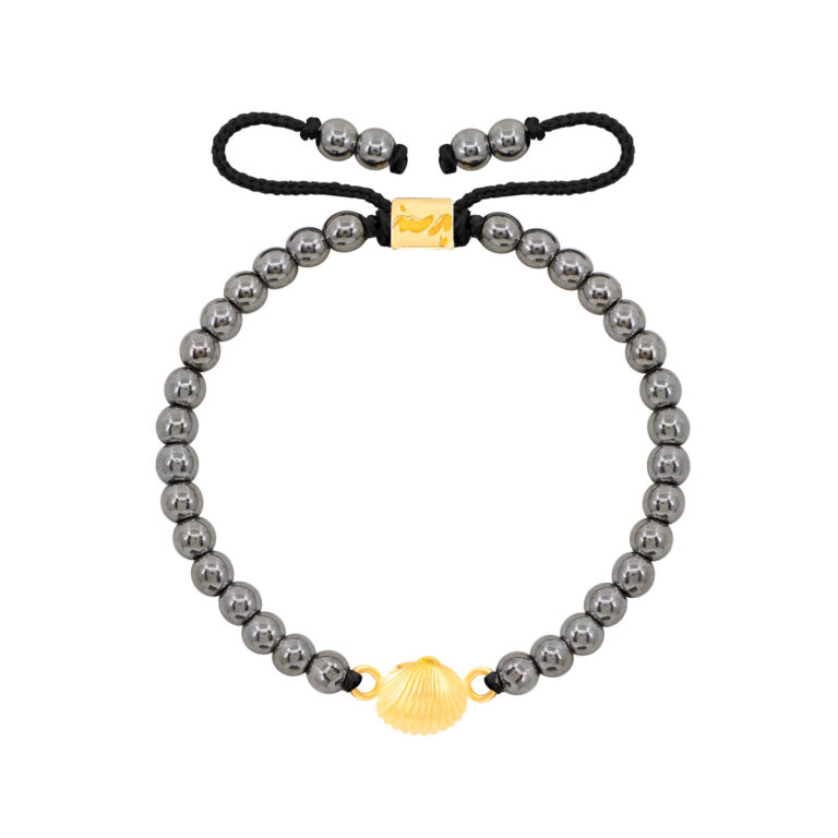 دستبند طلا سنگی صدف