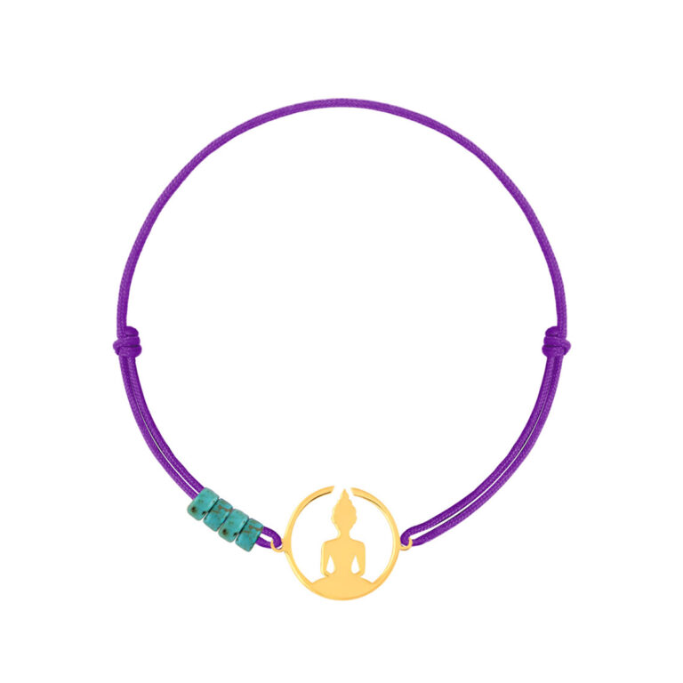 دستبند طلا بافت YOGA و دایره