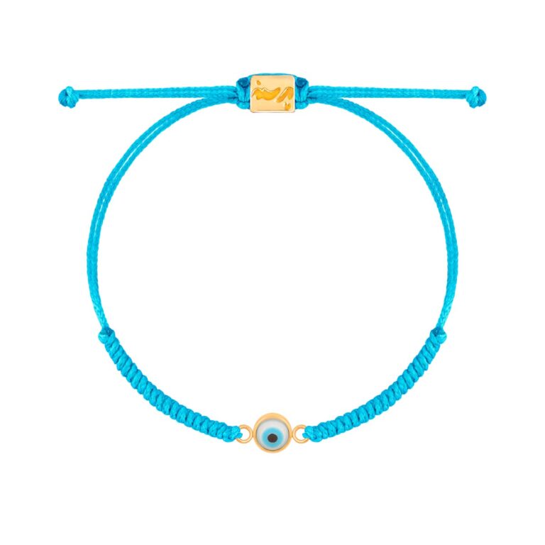 دستبند طلا بافت چشم دایره