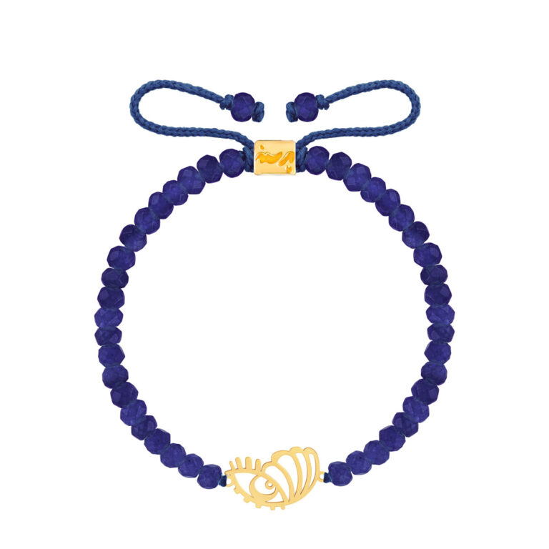 دستبند طلا سنگی چشم و صدف