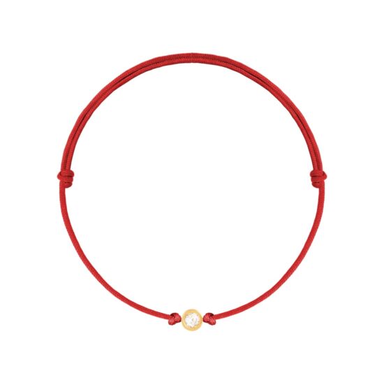 دستبند طلا بافت تک نگین لونا