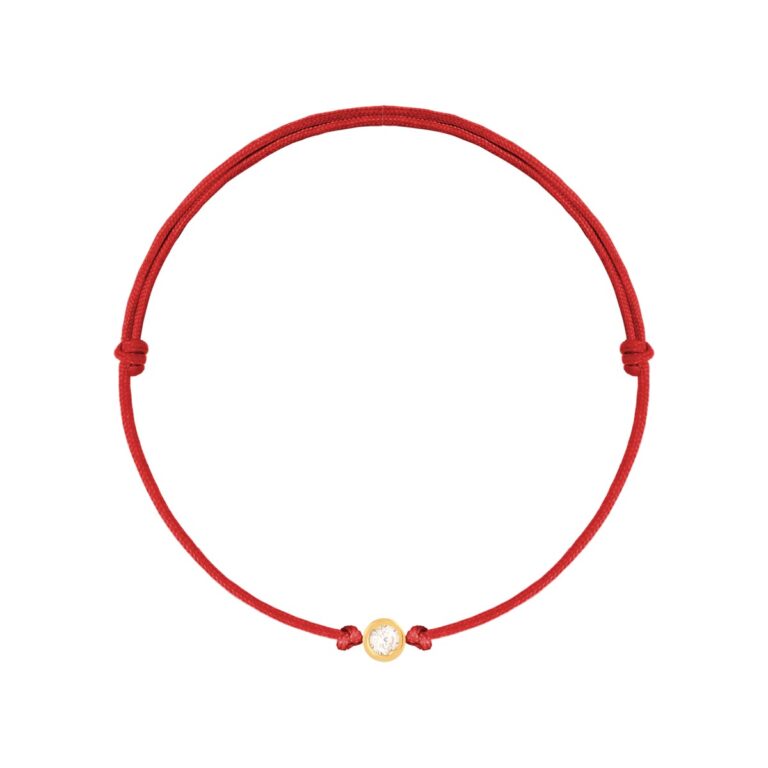 دستبند طلا بافت تک نگین لونا