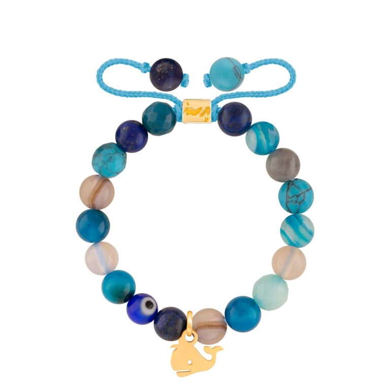 دستبند طلا سنگی نهنگ