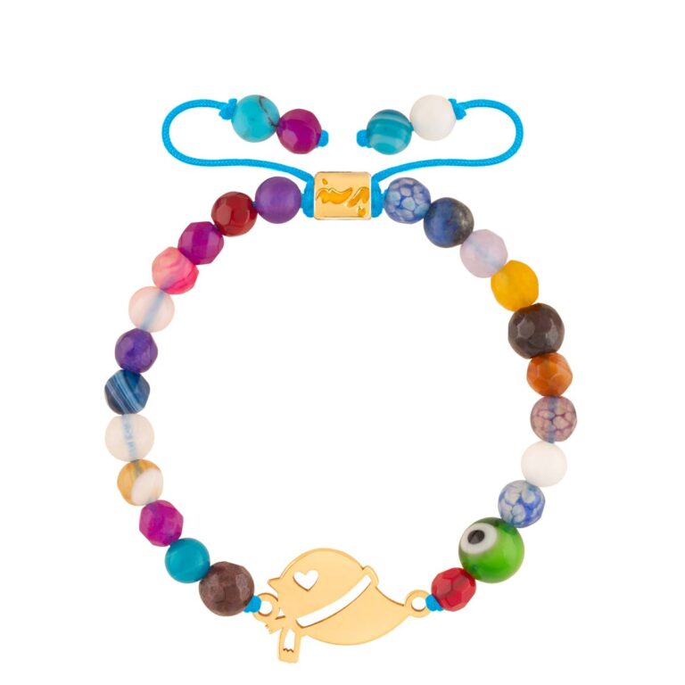 دستبند طلا بچه گانه سنگی جوجه