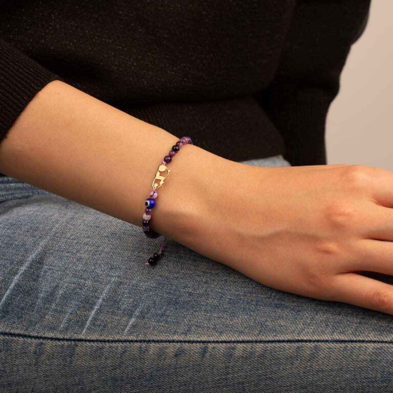 دستبند طلا بچه گانه سنگی پاندا