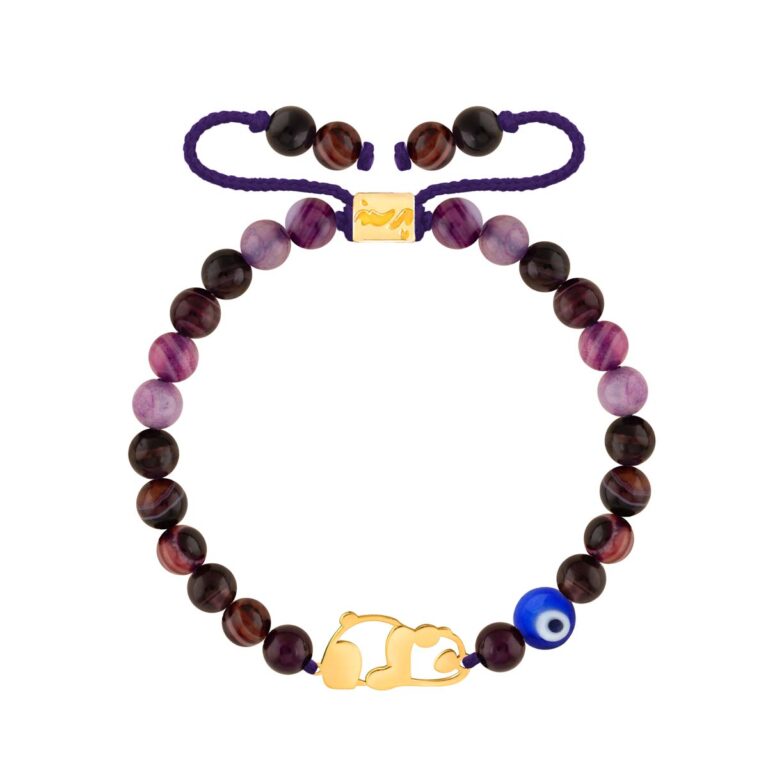 دستبند طلا بچه گانه سنگی پاندا