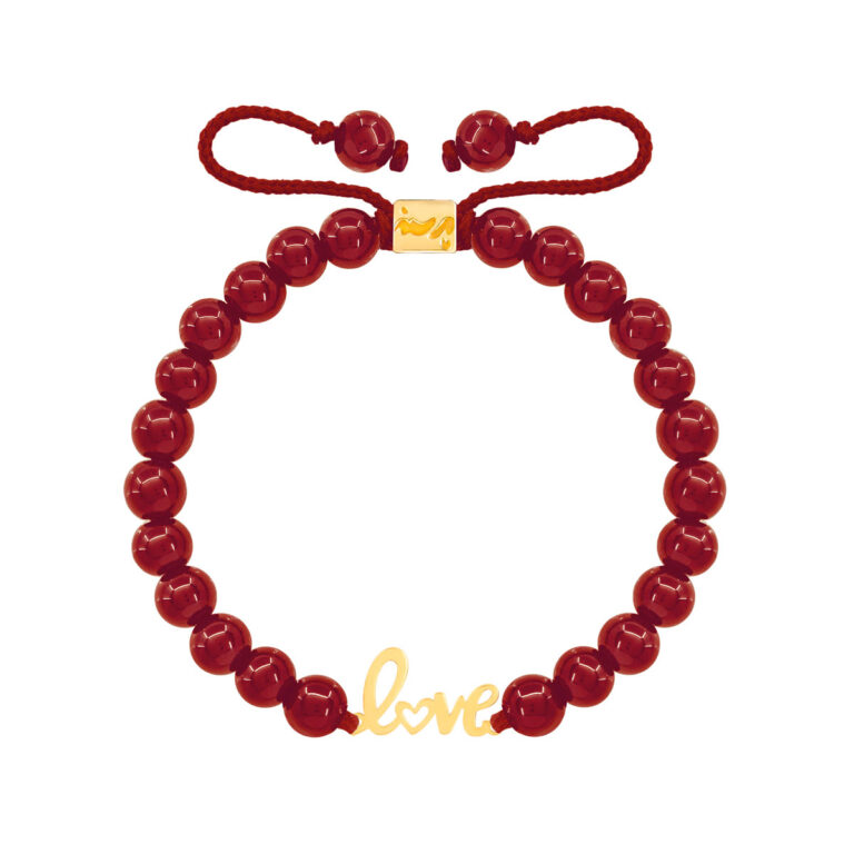 دستبند طلا سنگی LOVE