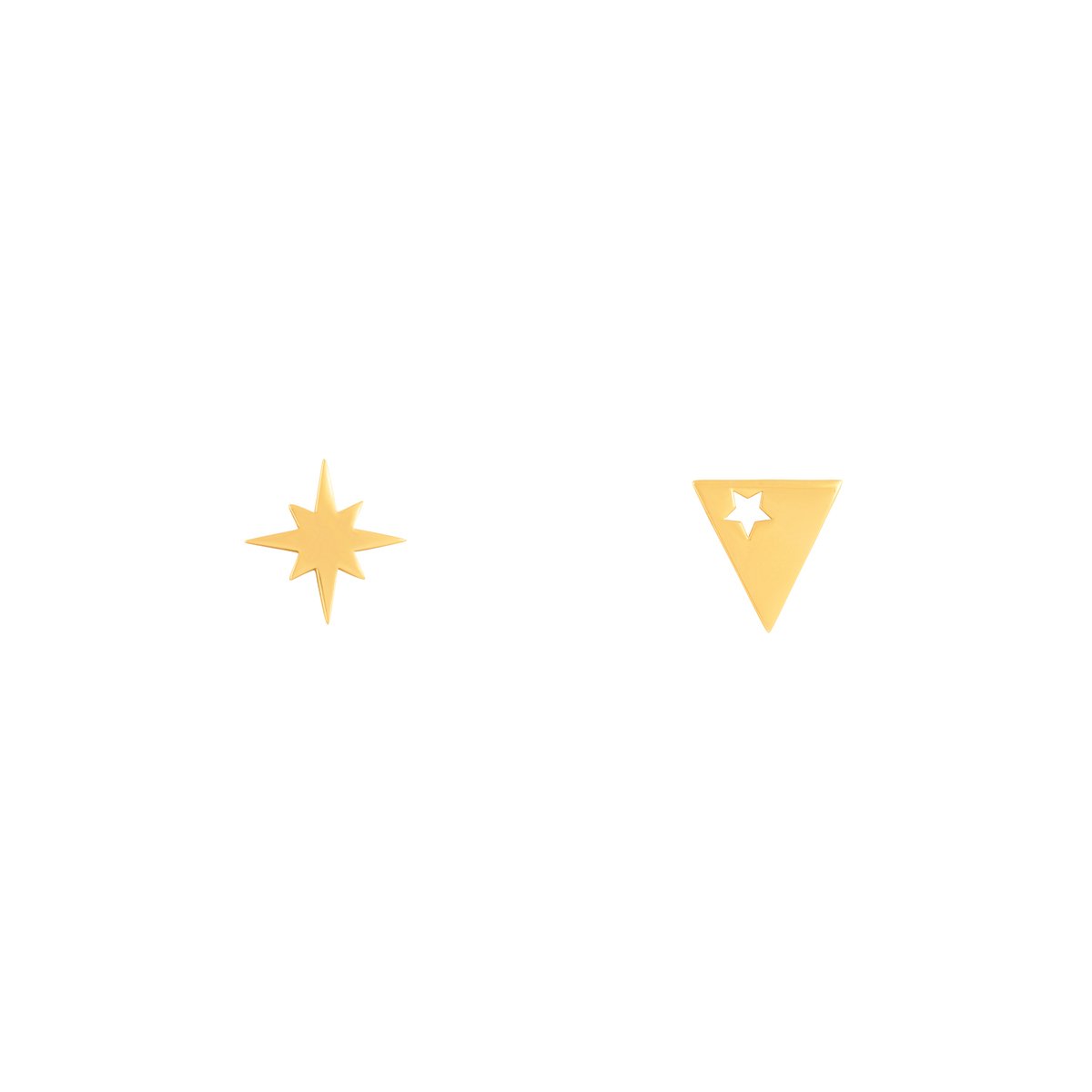 گوشواره طلا مثلث و ستاره