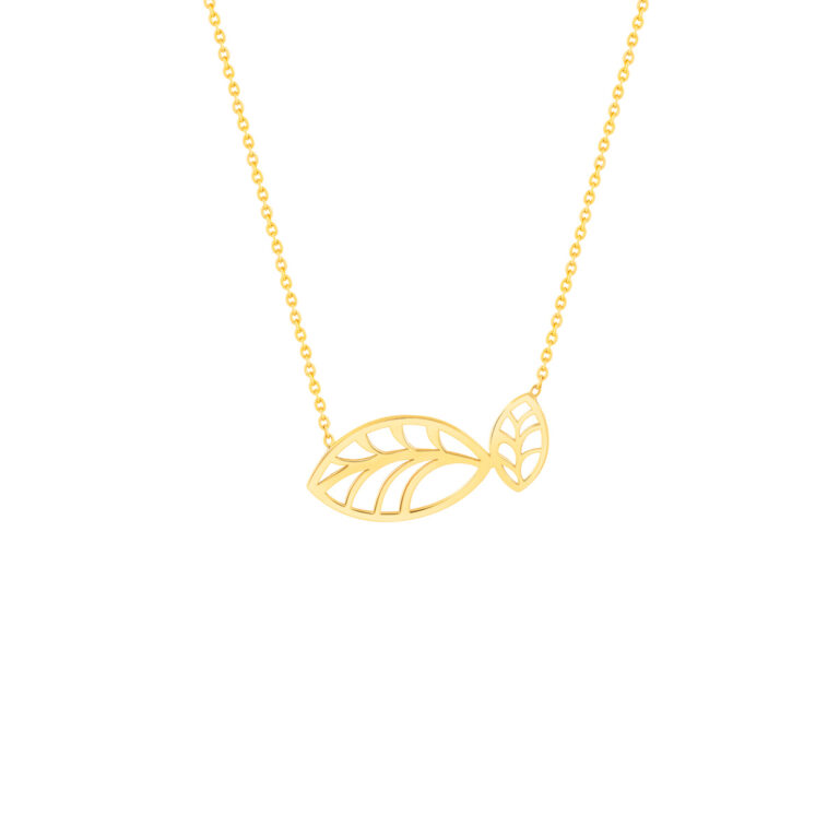 گردنبند طلا برگ