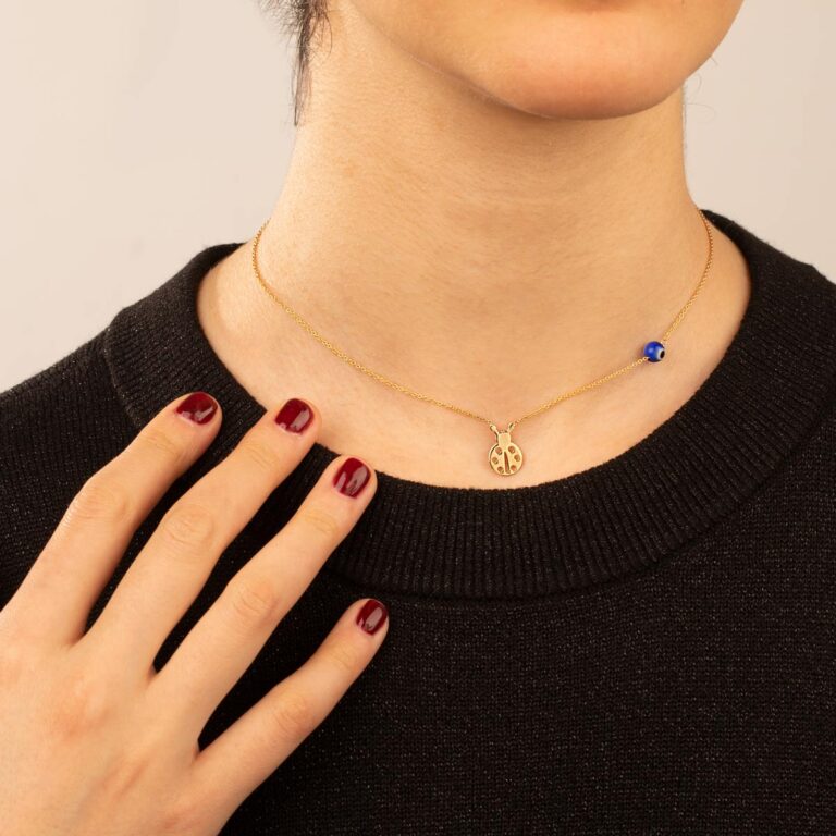 گردنبند طلا بچه گانه کفش دوزک