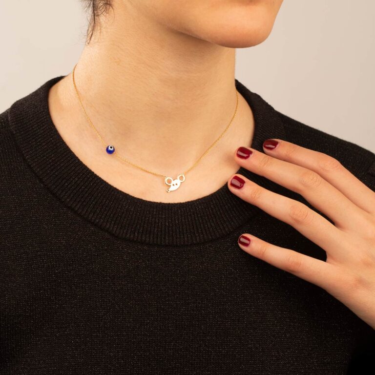 گردنبند طلا بچه گانه موش