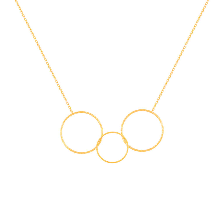 گردنبند طلا سه دایره پیچ