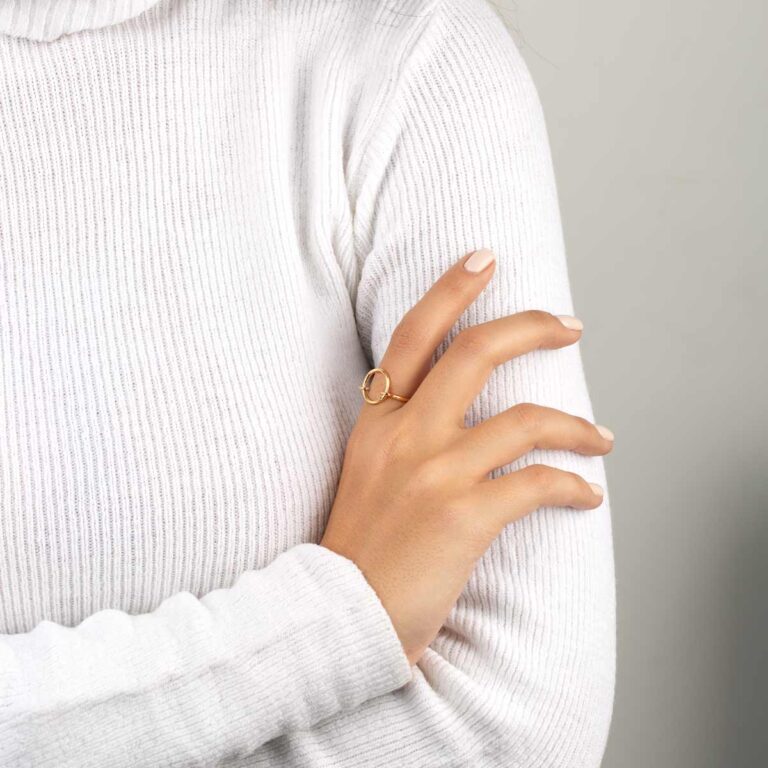 انگشتر طلا دایره متحرک