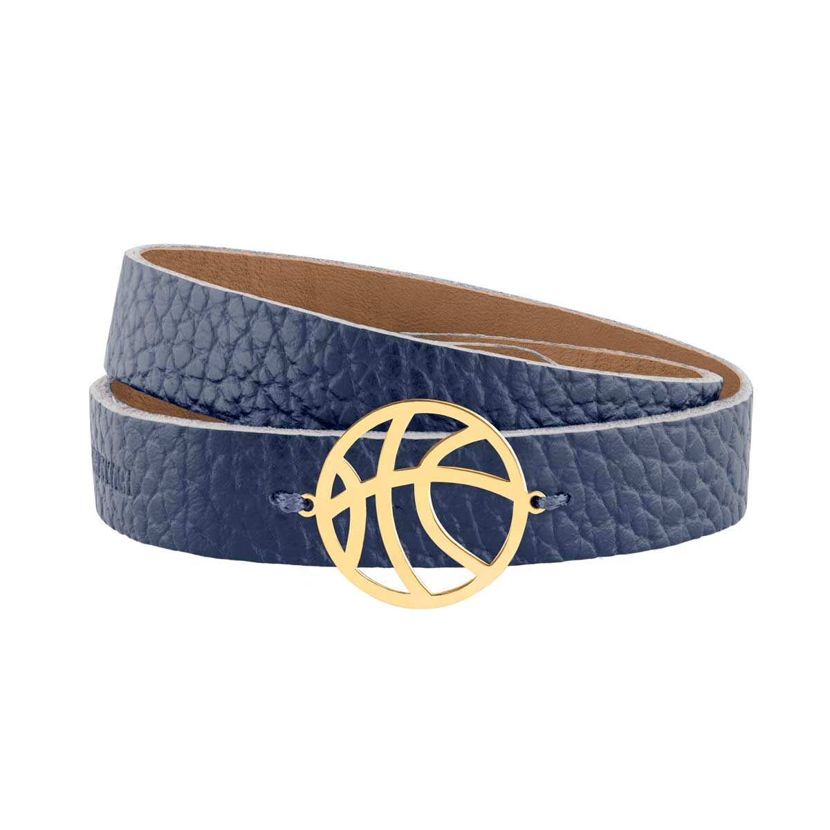 دستبند طلا چرمی توپ بسکتبال
