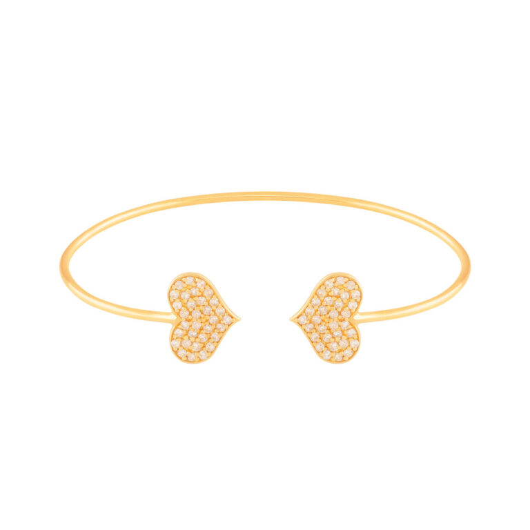 النگو طلا قلب نگین دار