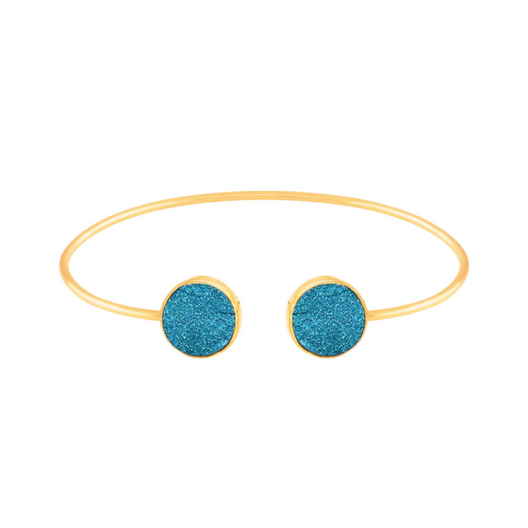 النگو طلا کوارتز آبی