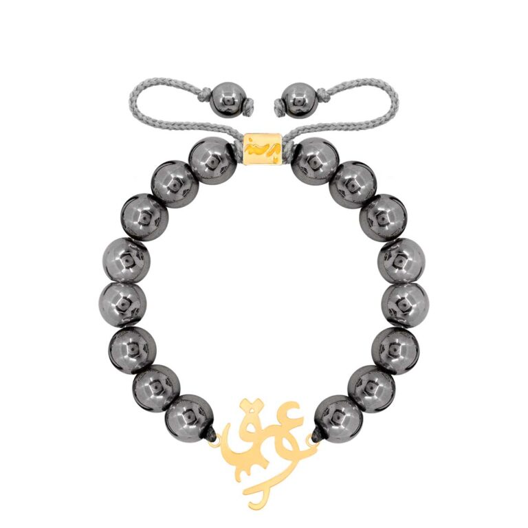 دستبند طلا سنگی عشق و حدید