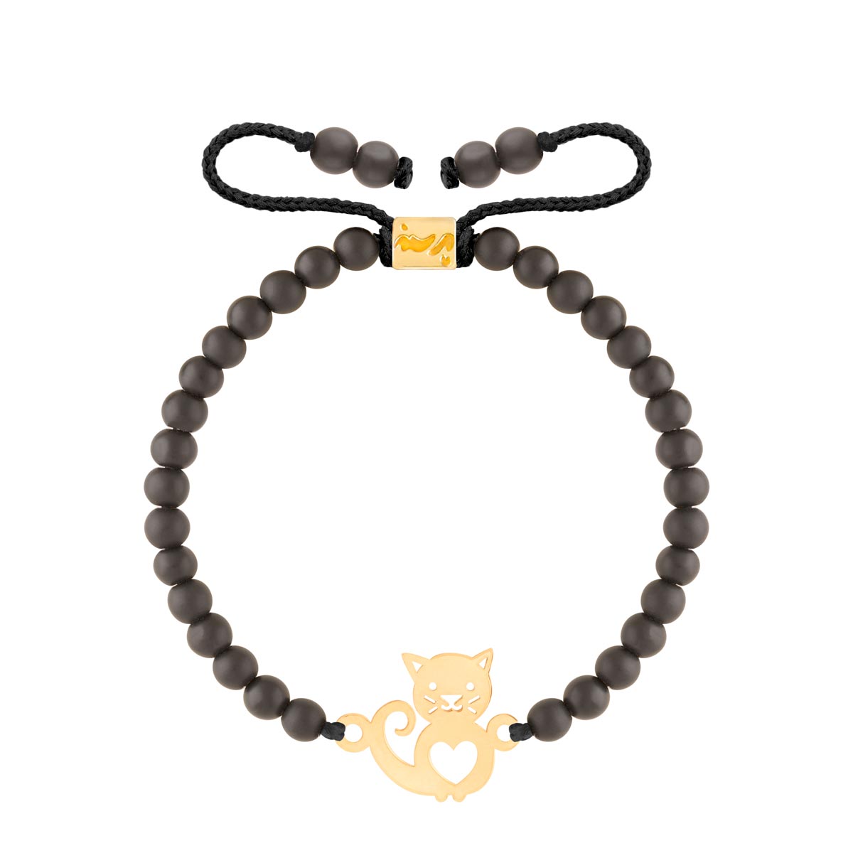 دستبند طلا سنگی گربه