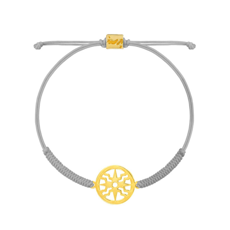 دستبند طلا بافت طوسی خورشید