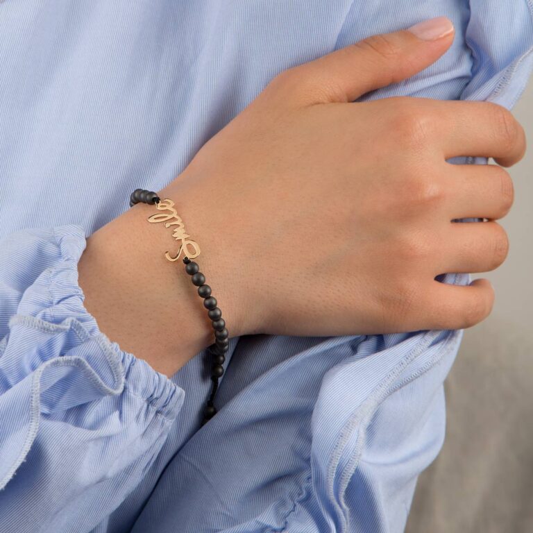 دستبند طلا سنگی Smile