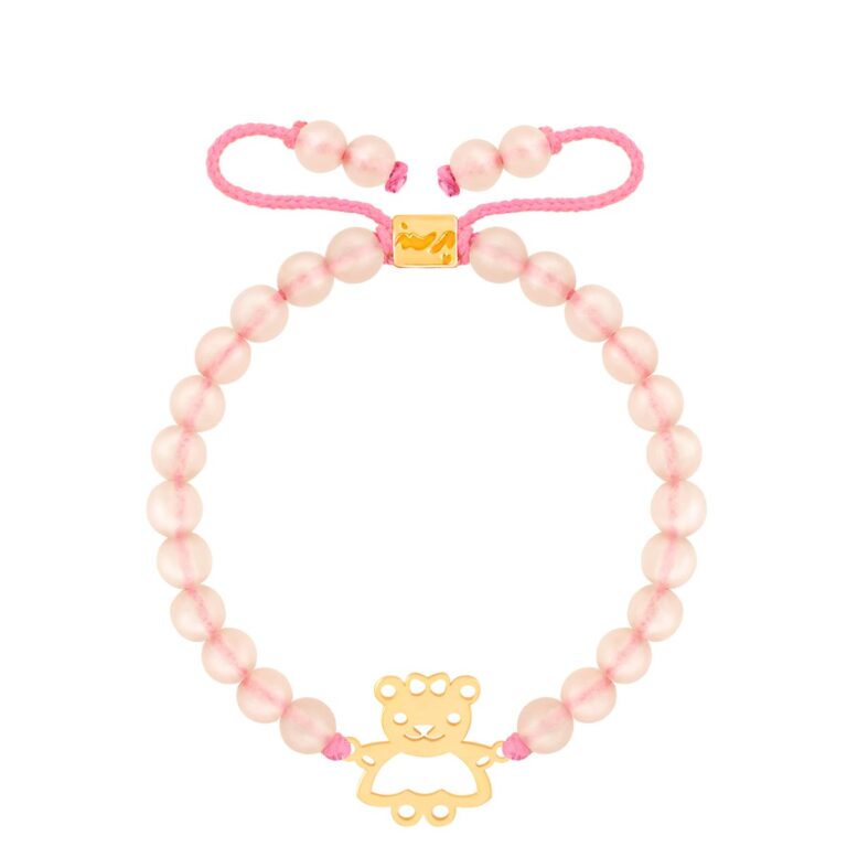 دستبند طلا بچه گانه سنگی خرس